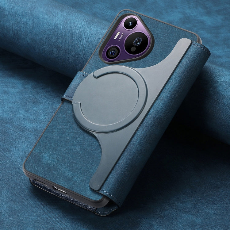 For Huawei Pura 70 Pro CaseNeo MagSafe RFID Anti-theft Retro Leather Phone Case(Blue) by CaseNeo