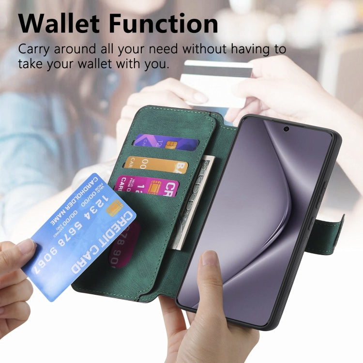 For Huawei Pura 70 Pro CaseNeo MagSafe RFID Anti-theft Retro Leather Phone Case(Green) by CaseNeo