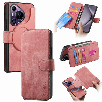 For Huawei Pura 70 Pro CaseNeo MagSafe RFID Anti-theft Retro Leather Phone Case(Pink) by CaseNeo
