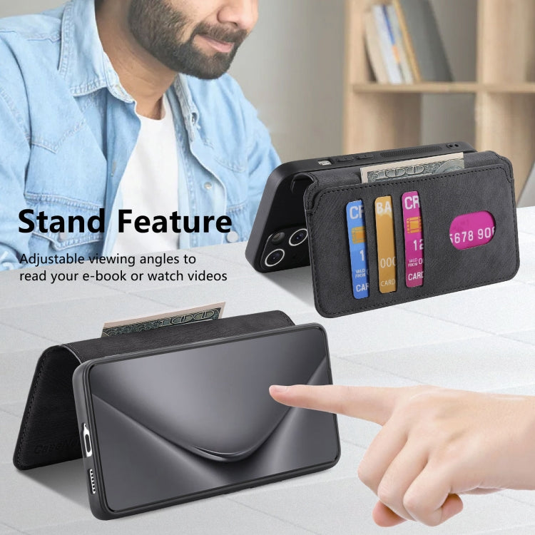 For Huawei Pura 70 Ultra CaseNeo MagSafe RFID Anti-theft Retro Leather Phone Case(Black) by CaseNeo