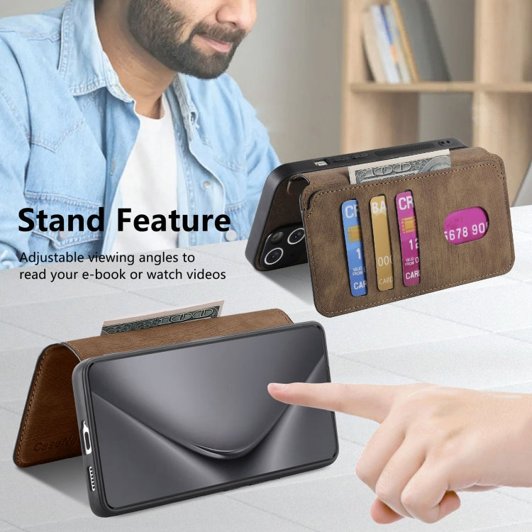 For Huawei Pura 70 Ultra CaseNeo MagSafe RFID Anti-theft Retro Leather Phone Case(Brown) by CaseNeo