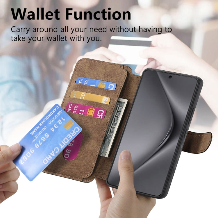 For Huawei Pura 70 Ultra CaseNeo MagSafe RFID Anti-theft Retro Leather Phone Case(Brown) by CaseNeo