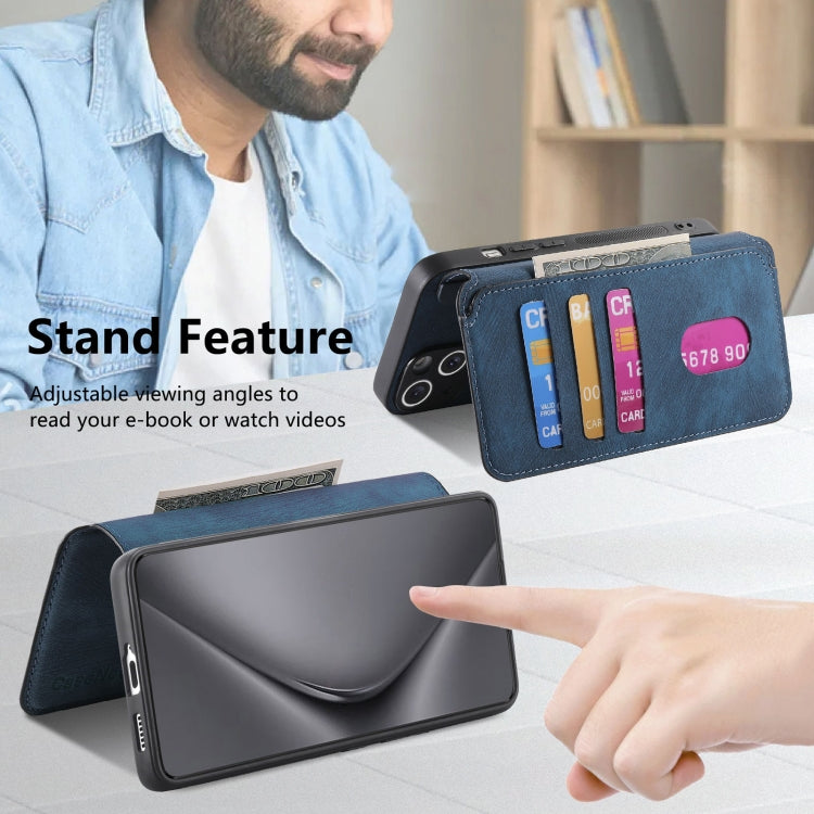 For Huawei Pura 70 Ultra CaseNeo MagSafe RFID Anti-theft Retro Leather Phone Case(Blue) by CaseNeo