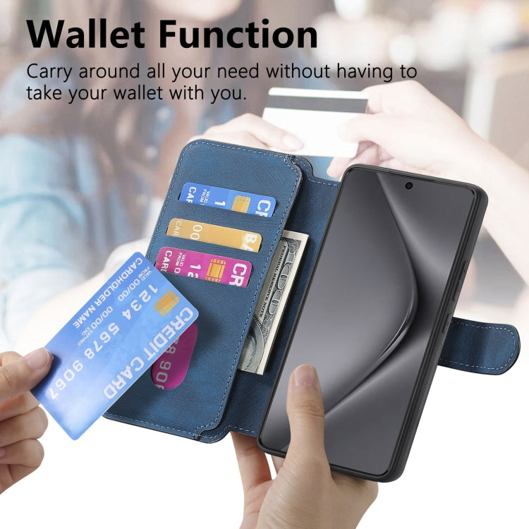 For Huawei Pura 70 Ultra CaseNeo MagSafe RFID Anti-theft Retro Leather Phone Case(Blue) by CaseNeo