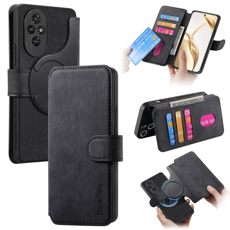 For Honor 200 CaseNeo MagSafe RFID Anti-theft Retro Leather Phone Case(Black) by CaseNeo