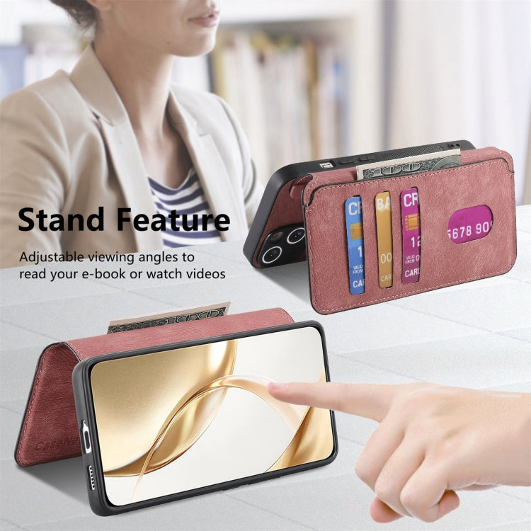 For Honor 200 CaseNeo MagSafe RFID Anti-theft Retro Leather Phone Case(Pink) by CaseNeo