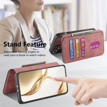 For Honor 200 CaseNeo MagSafe RFID Anti-theft Retro Leather Phone Case(Pink) by CaseNeo