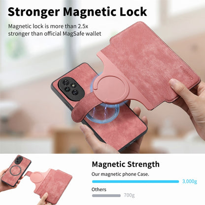 For Honor 200 CaseNeo MagSafe RFID Anti-theft Retro Leather Phone Case(Pink) by CaseNeo