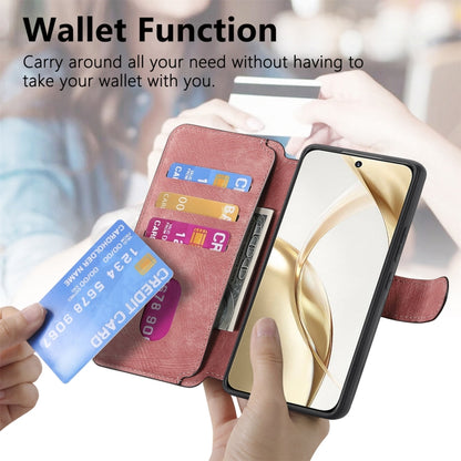 For Honor 200 CaseNeo MagSafe RFID Anti-theft Retro Leather Phone Case(Pink) by CaseNeo