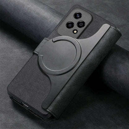 For Honor 200 Lite Global CaseNeo MagSafe RFID Anti-theft Retro Leather Phone Case(Black) by CaseNeo