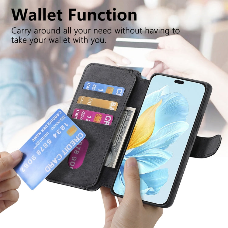 For Honor 200 Lite Global CaseNeo MagSafe RFID Anti-theft Retro Leather Phone Case(Black) by CaseNeo