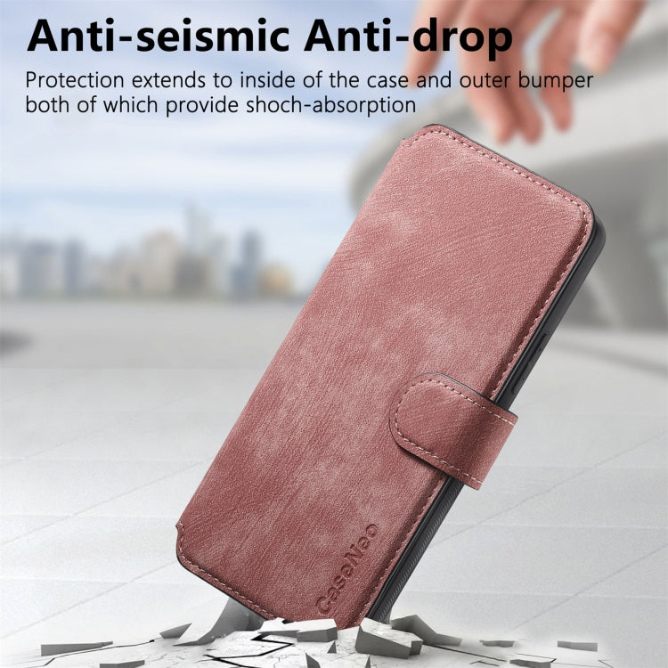 For Honor 200 Lite Global CaseNeo MagSafe RFID Anti-theft Retro Leather Phone Case(Pink) by CaseNeo