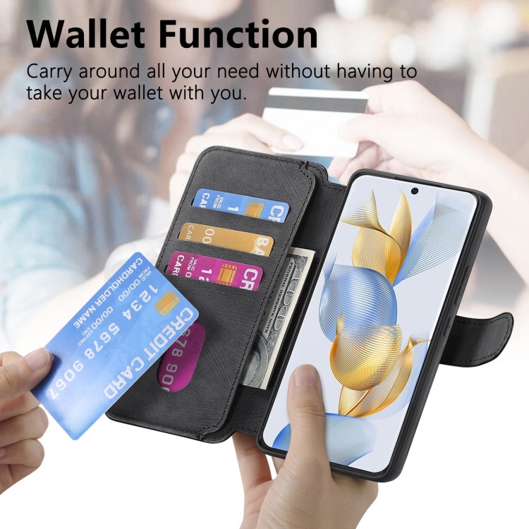 For Honor 90 CaseNeo MagSafe RFID Anti-theft Retro Leather Phone Case(Black) by CaseNeo