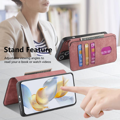 For Honor 90 CaseNeo MagSafe RFID Anti-theft Retro Leather Phone Case(Pink) by CaseNeo