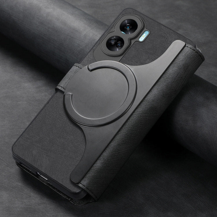 For Honor 90 Lite CaseNeo MagSafe RFID Anti-theft Retro Leather Phone Case(Black) by CaseNeo