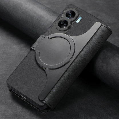 For Honor 90 Lite CaseNeo MagSafe RFID Anti-theft Retro Leather Phone Case(Black) by CaseNeo