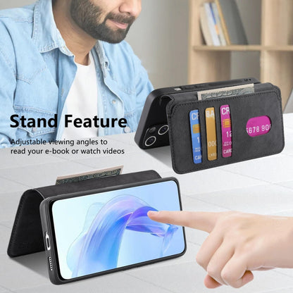 For Honor 90 Lite CaseNeo MagSafe RFID Anti-theft Retro Leather Phone Case(Black) by CaseNeo