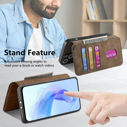 For Honor 90 Lite CaseNeo MagSafe RFID Anti-theft Retro Leather Phone Case(Brown) by CaseNeo