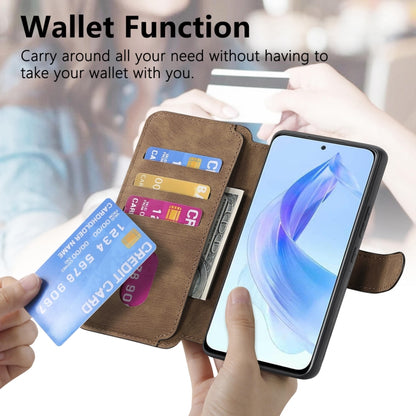 For Honor 90 Lite CaseNeo MagSafe RFID Anti-theft Retro Leather Phone Case(Brown) by CaseNeo