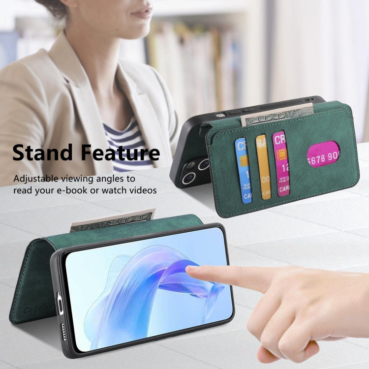 For Honor 90 Lite CaseNeo MagSafe RFID Anti-theft Retro Leather Phone Case(Green) by CaseNeo