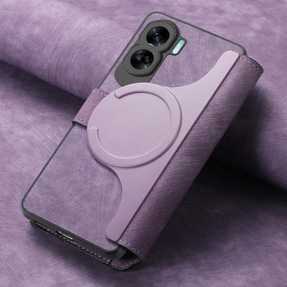 For Honor 90 Lite CaseNeo MagSafe RFID Anti-theft Retro Leather Phone Case(Purple) by CaseNeo