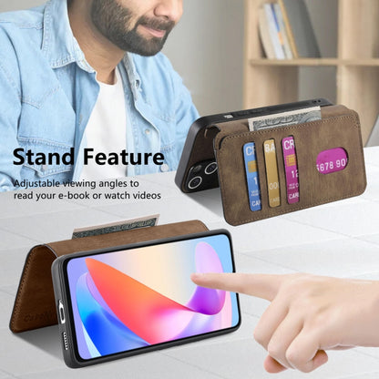 For Honor X6a CaseNeo MagSafe RFID Anti-theft Retro Leather Phone Case(Brown) by CaseNeo