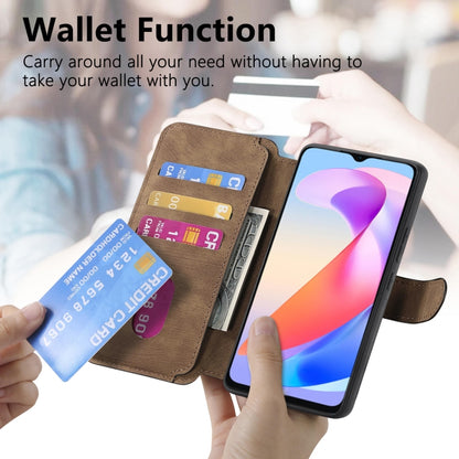 For Honor X6a CaseNeo MagSafe RFID Anti-theft Retro Leather Phone Case(Brown) by CaseNeo