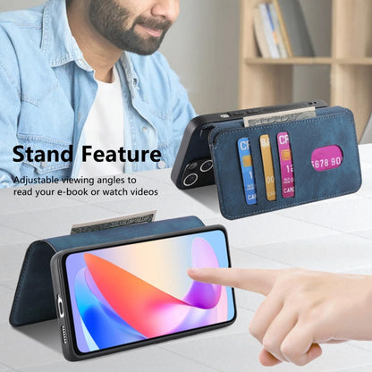 For Honor X6a CaseNeo MagSafe RFID Anti-theft Retro Leather Phone Case(Blue) by CaseNeo