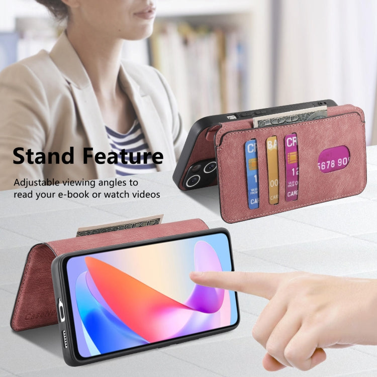 For Honor X6a CaseNeo MagSafe RFID Anti-theft Retro Leather Phone Case(Pink) by CaseNeo