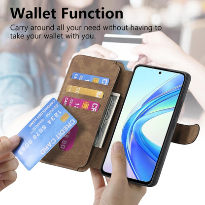 For Honor X7b CaseNeo MagSafe RFID Anti-theft Retro Leather Phone Case(Brown) by CaseNeo