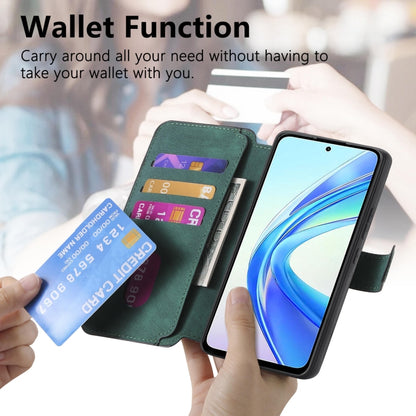 For Honor X7b CaseNeo MagSafe RFID Anti-theft Retro Leather Phone Case(Green) by CaseNeo