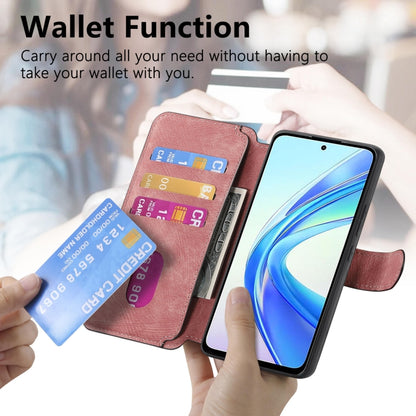 For Honor X7b CaseNeo MagSafe RFID Anti-theft Retro Leather Phone Case(Pink) by CaseNeo