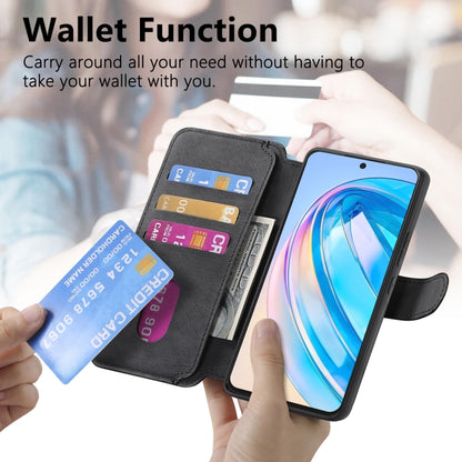 For Honor X8a CaseNeo MagSafe RFID Anti-theft Retro Leather Phone Case(Black) by CaseNeo