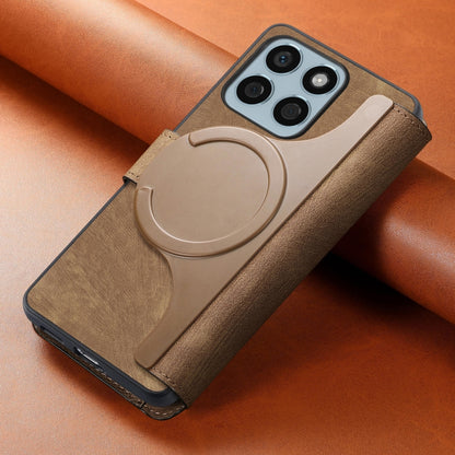 For Honor X8b CaseNeo MagSafe RFID Anti-theft Retro Leather Phone Case(Brown) by CaseNeo