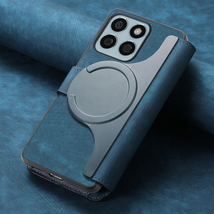 For Honor X8b CaseNeo MagSafe RFID Anti-theft Retro Leather Phone Case(Blue) by CaseNeo
