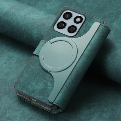 For Honor X8b CaseNeo MagSafe RFID Anti-theft Retro Leather Phone Case(Green) by CaseNeo