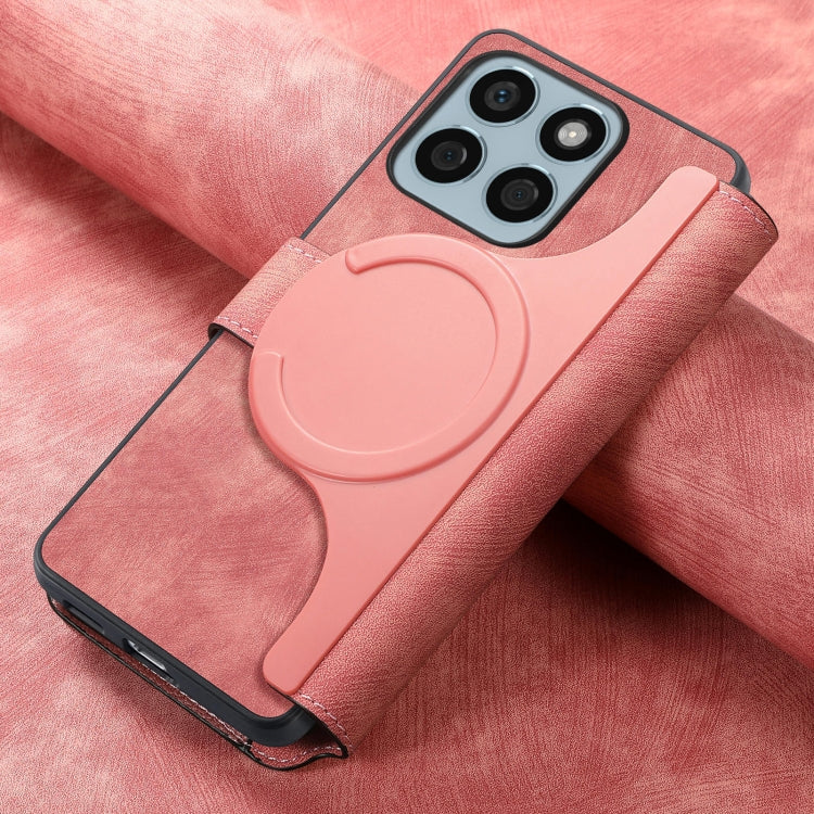 For Honor X8b CaseNeo MagSafe RFID Anti-theft Retro Leather Phone Case(Pink) by CaseNeo