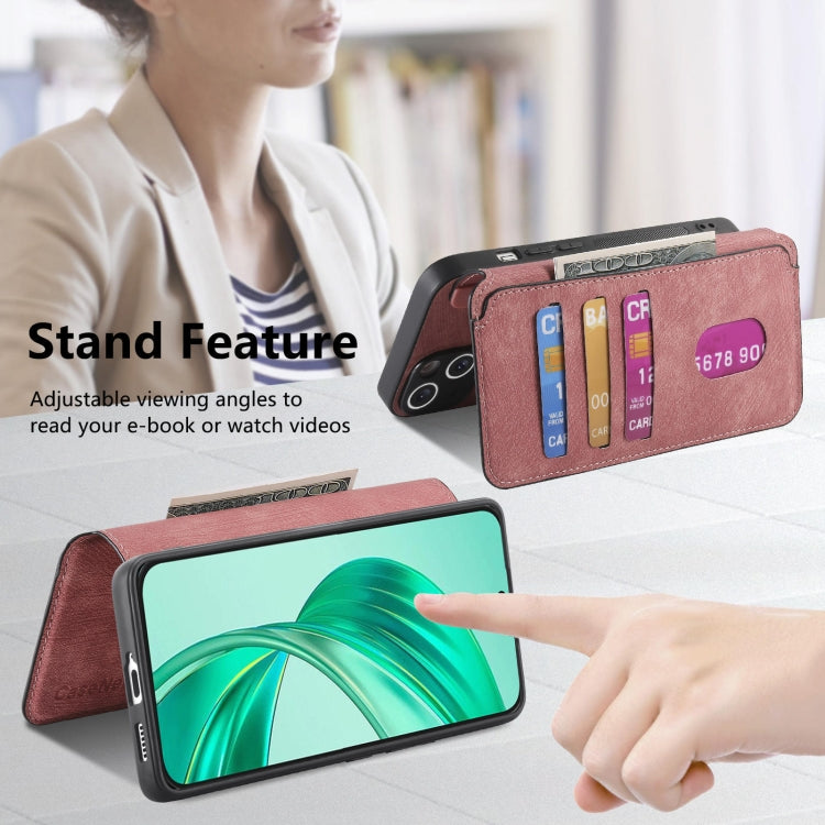 For Honor X8b CaseNeo MagSafe RFID Anti-theft Retro Leather Phone Case(Pink) by CaseNeo