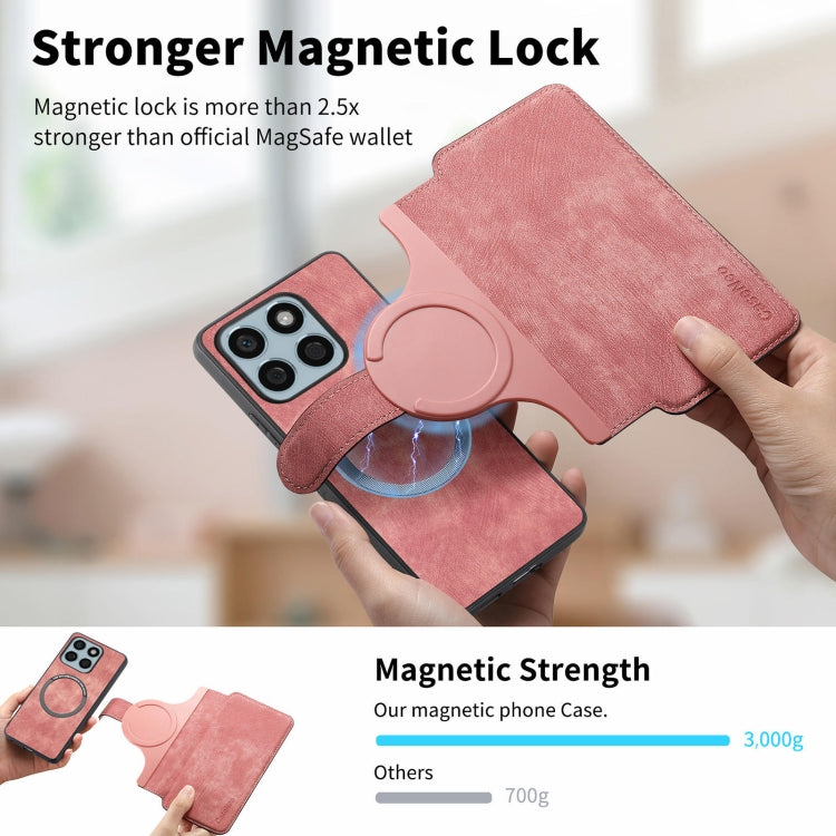 For Honor X8b CaseNeo MagSafe RFID Anti-theft Retro Leather Phone Case(Pink) by CaseNeo