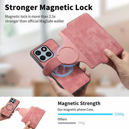 For Honor X8b CaseNeo MagSafe RFID Anti-theft Retro Leather Phone Case(Pink) by CaseNeo