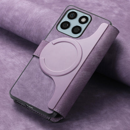 For Honor X8b CaseNeo MagSafe RFID Anti-theft Retro Leather Phone Case(Purple) by CaseNeo