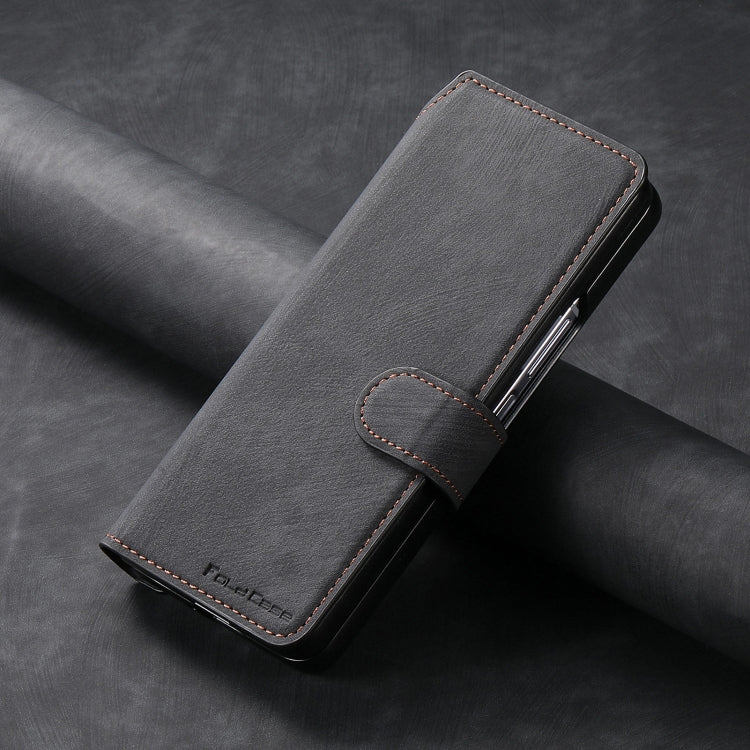 For Samsung Galaxy Z Fold6 CaseNeo MagSafe RFID Anti-theft Retro Leather Phone Case(Black) by CaseNeo