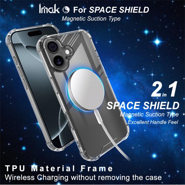 For iPhone 17 IMAK Space Shield PC + TPU Airbag Shockproof MagSafe Phone Case(Transparent) by imak