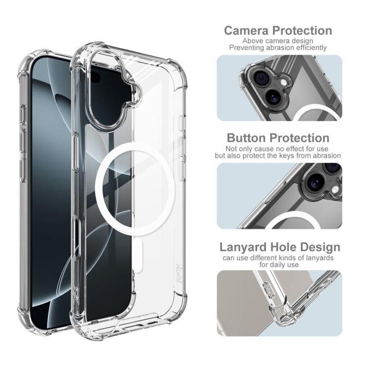 For iPhone 17 IMAK Space Shield PC + TPU Airbag Shockproof MagSafe Phone Case(Transparent) by imak