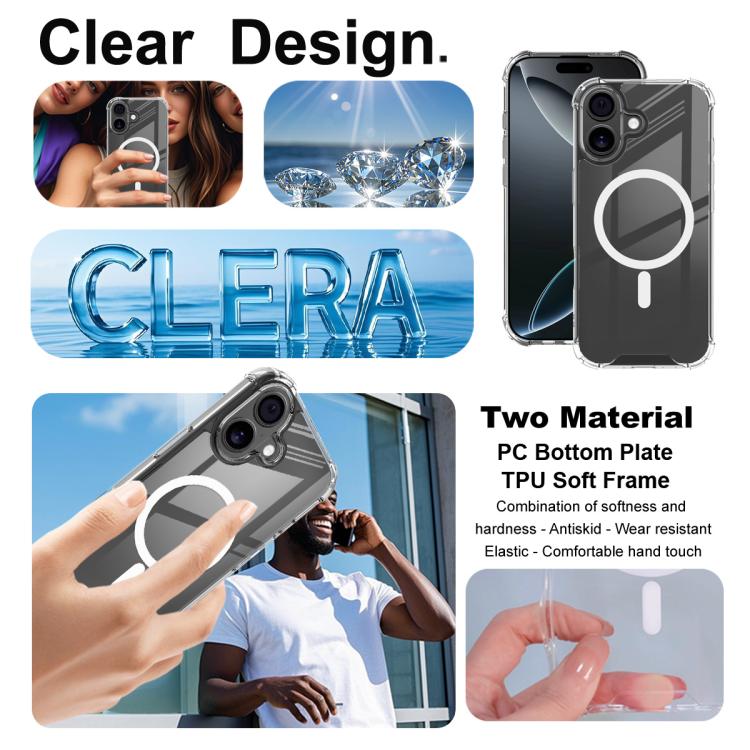 For iPhone 17 IMAK Space Shield PC + TPU Airbag Shockproof MagSafe Phone Case(Transparent) by imak