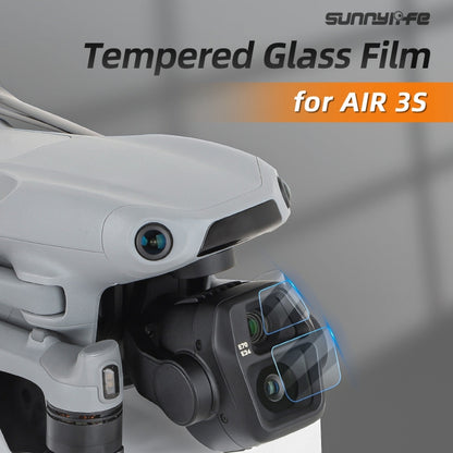 For DJI Air 3S Sunnylife Tempered Glass Film Lens Protector, Quantity:2 Sets(Transparent) by Sunnylife