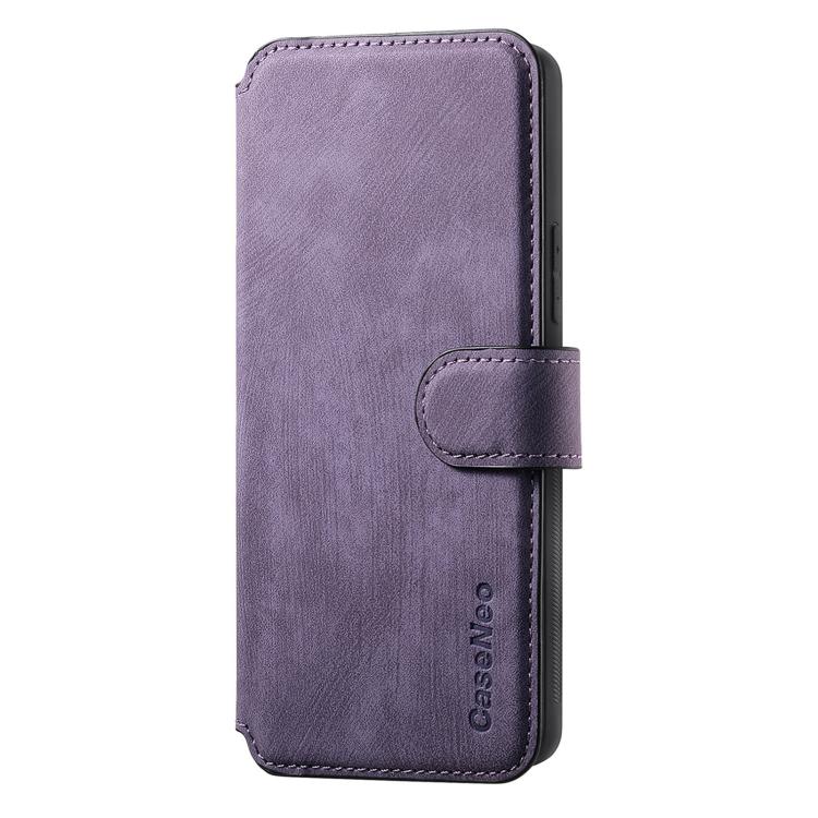 For OPPO Reno13 CaseNeo MagSafe RFID Anti-theft Retro Leather Phone Case(Purple) by CaseNeo