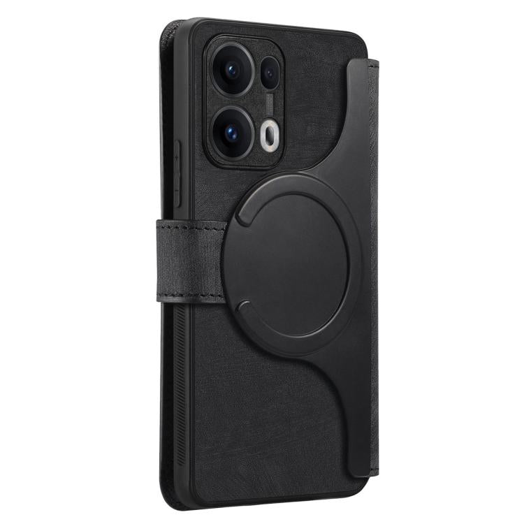 For OPPO Reno13 Pro CaseNeo MagSafe RFID Anti-theft Retro Leather Phone Case(Black) by CaseNeo