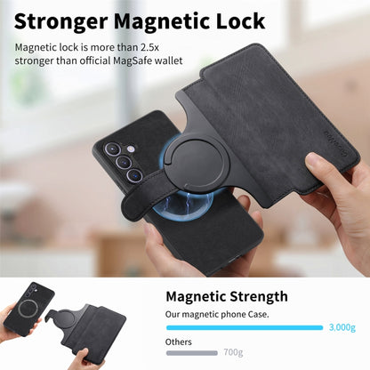 For Samsung Galaxy S24 FE 5G CaseNeo MagSafe RFID Anti-theft Retro Leather Phone Case(Black) by CaseNeo