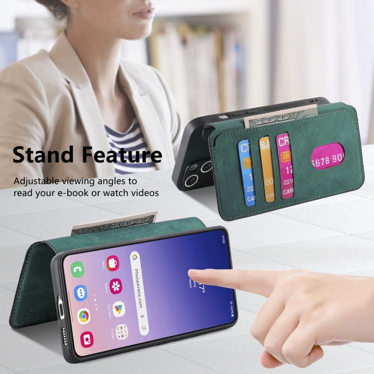 For Samsung Galaxy S24+ 5G CaseNeo MagSafe RFID Anti-theft Retro Leather Phone Case(Green) by CaseNeo